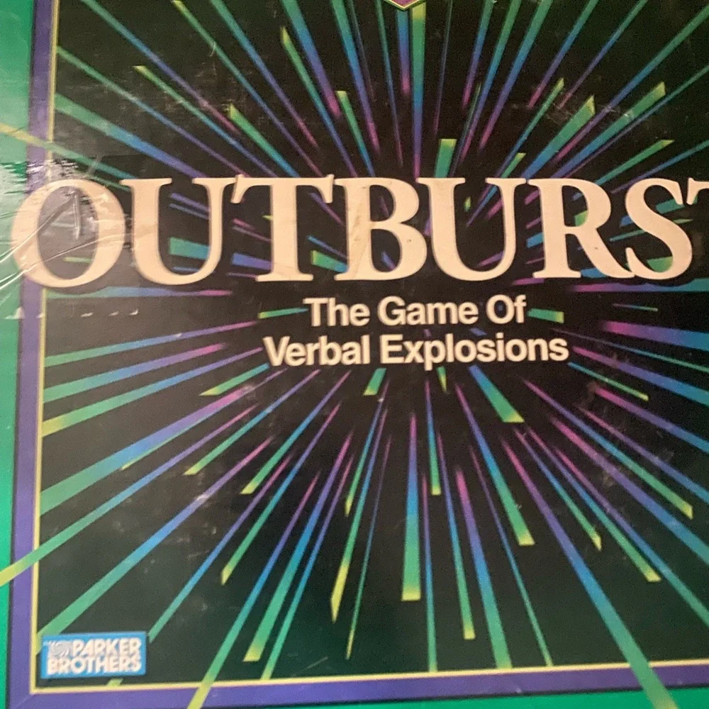 Outburst Family Party Game by Parker Brothers — Black & Teal
